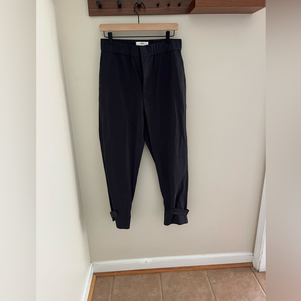 BA&SH Valmy cropped cotton tapered pants black charcoal medium US6 - Picture 6 of 10